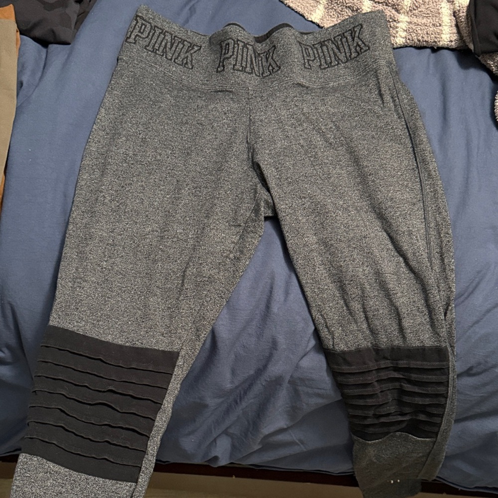 PINK Victoria's Secret Kids Charcoal and Black Leggings